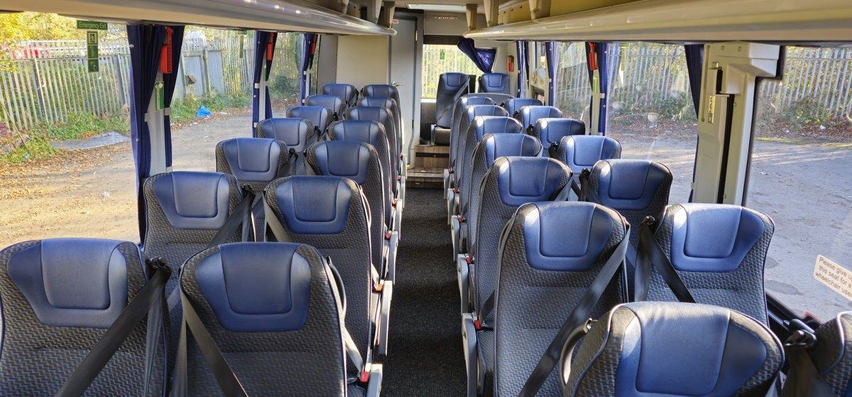 Interior of Keepings Coaches 34-seat PSVAR coach