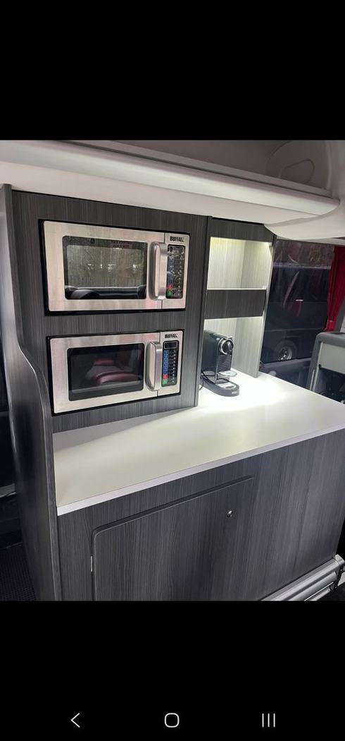 Team-spec interior on the 42-seat team coach