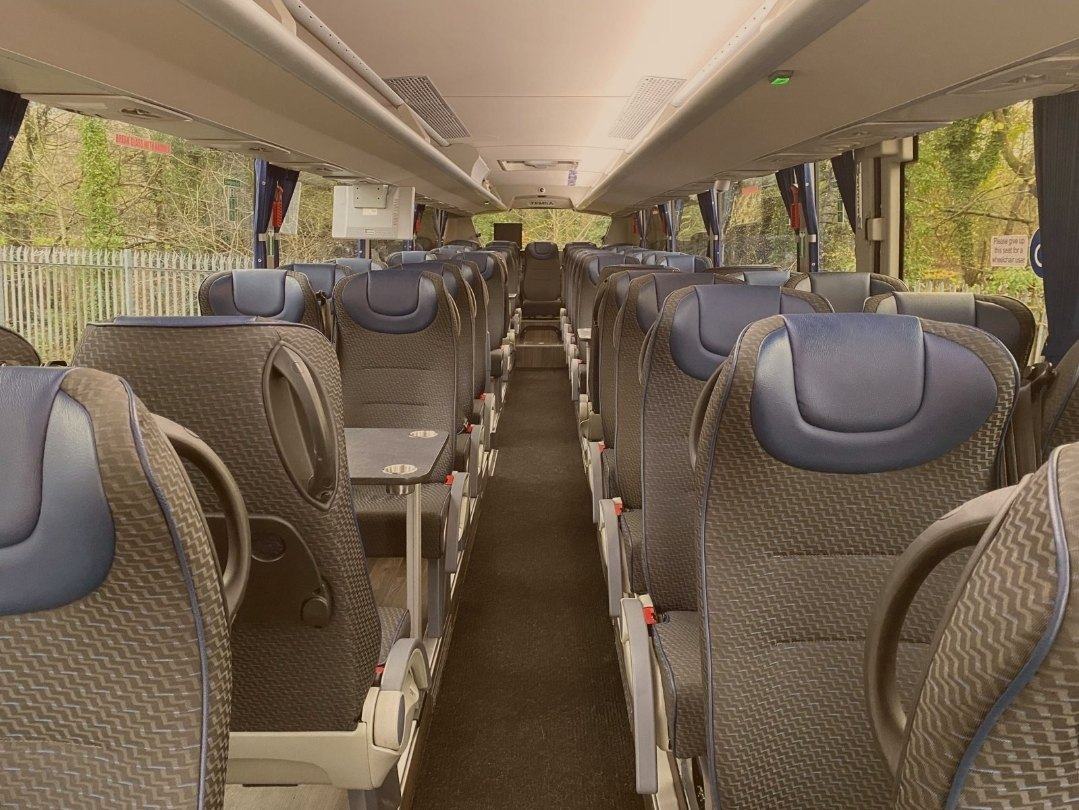Interior of the 47-seat coach